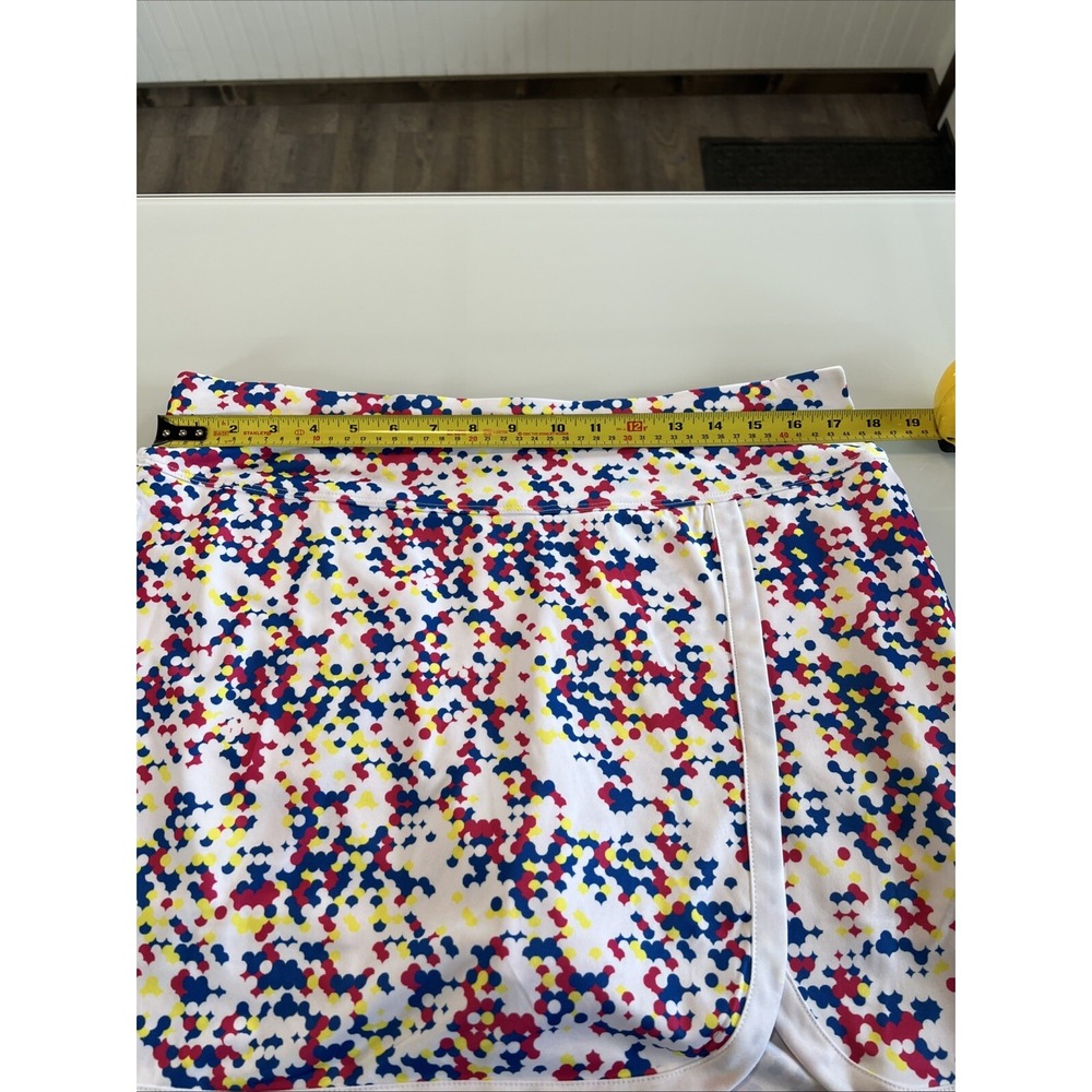 Athletic Golf Tennis Skort Geometric Dot Print Multi Color White Large‎ - Picture 7 of 11